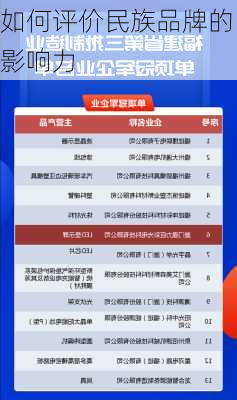 如何评价民族品牌的影响力