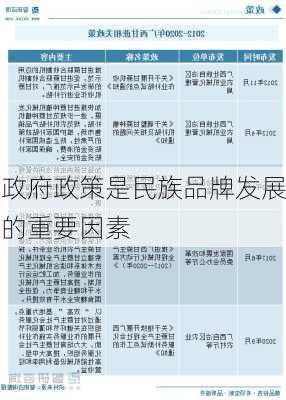 政府政策是民族品牌发展的重要因素