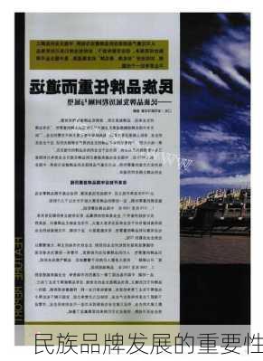 民族品牌发展的重要性