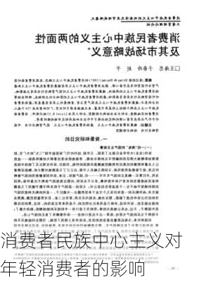 消费者民族中心主义对年轻消费者的影响