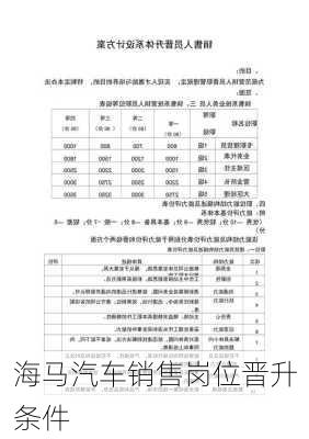 海马汽车销售岗位晋升条件