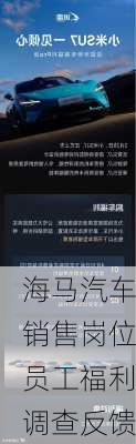 海马汽车销售岗位员工福利调查反馈