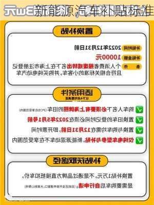 新能源汽车补贴标准