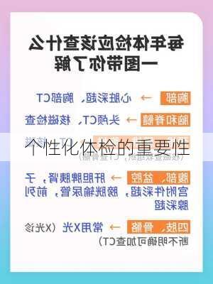 个性化体检的重要性