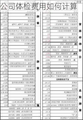 公司体检费用如何计算