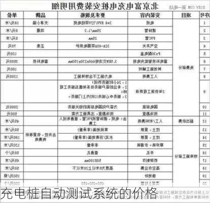 充电桩自动测试系统的价格