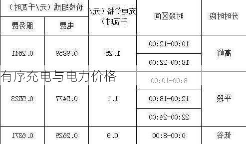 有序充电与电力价格