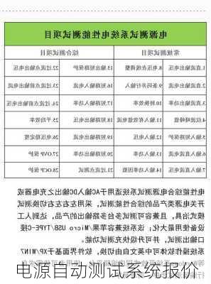 电源自动测试系统报价