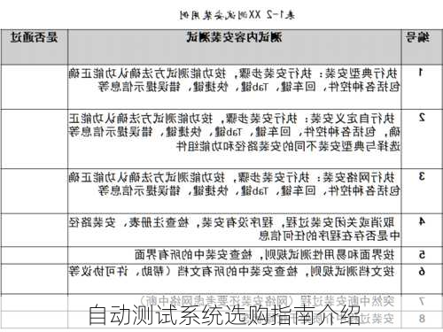 自动测试系统选购指南介绍