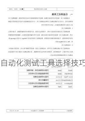 自动化测试工具选择技巧