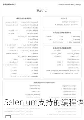Selenium支持的编程语言
