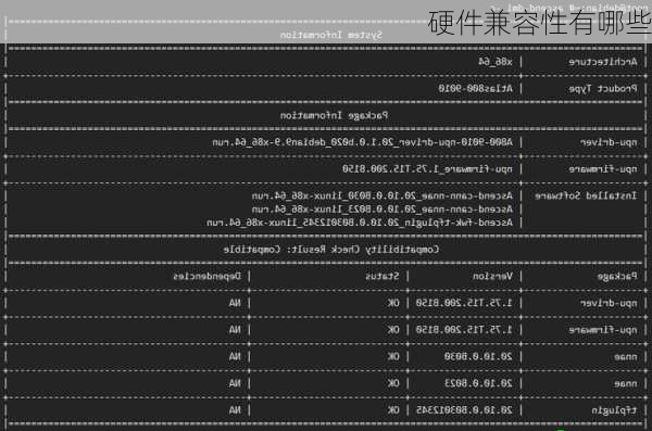 硬件兼容性有哪些