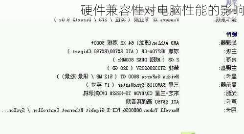 硬件兼容性对电脑性能的影响