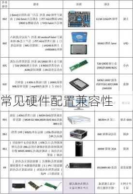 常见硬件配置兼容性