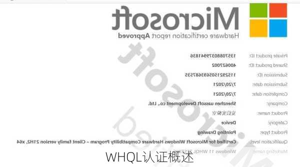 WHQL认证概述