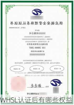 WHSL认证后有哪些权益