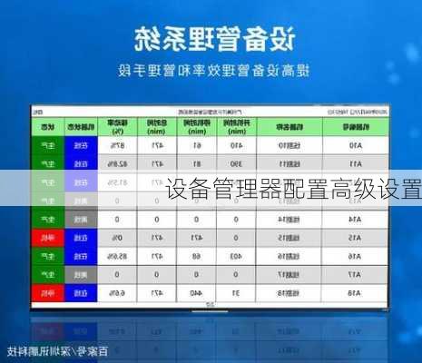 设备管理器配置高级设置