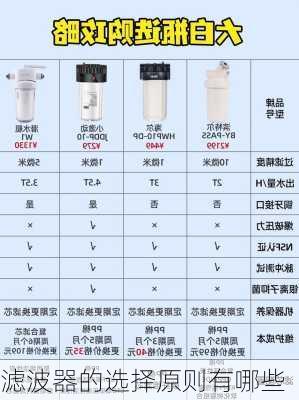 滤波器的选择原则有哪些
