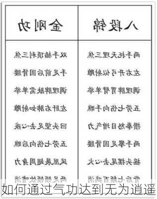 如何通过气功达到无为逍遥