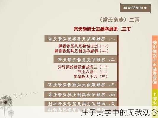 庄子美学中的无我观念