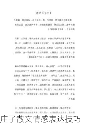 庄子散文情感表达技巧
