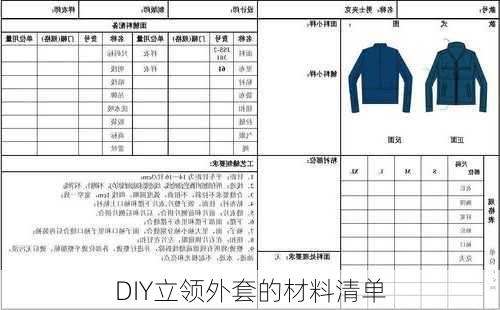 DIY立领外套的材料清单