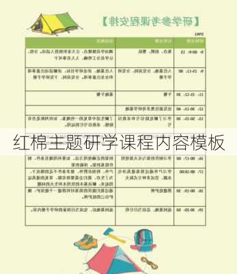 红棉主题研学课程内容模板