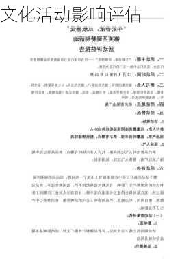 文化活动影响评估