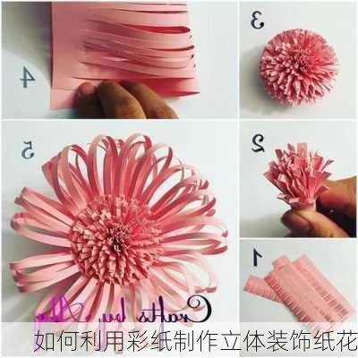 如何利用彩纸制作立体装饰纸花