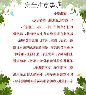 安全注意事项