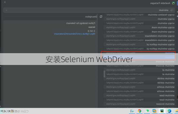 安装Selenium WebDriver