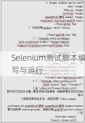 Selenium测试脚本编写与运行