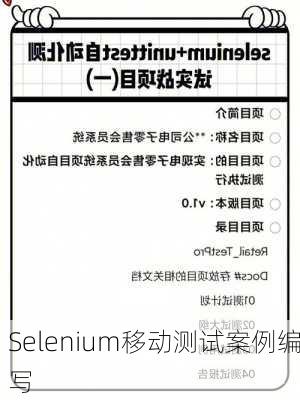 Selenium移动测试案例编写