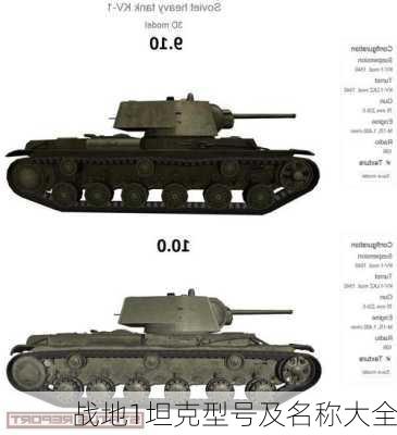 战地1坦克型号及名称大全