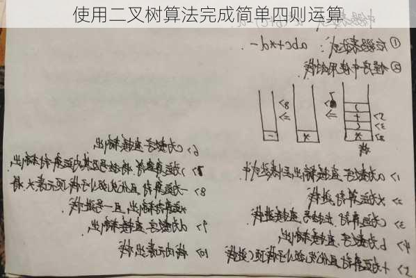 使用二叉树算法完成简单四则运算