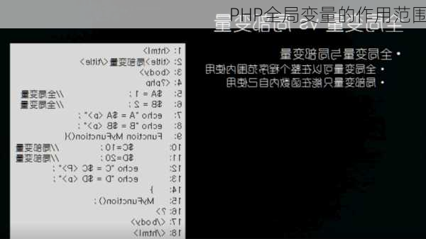PHP全局变量的作用范围