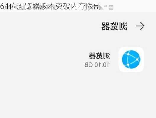 64位浏览器版本突破内存限制
