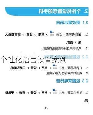 个性化语言设置案例