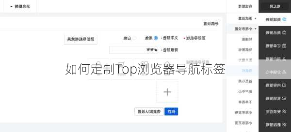 如何定制Top浏览器导航标签