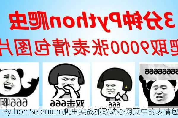 Python Selenium爬虫实战抓取动态网页中的表情包