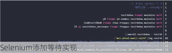 Selenium添加等待实现