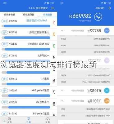 浏览器速度测试排行榜最新