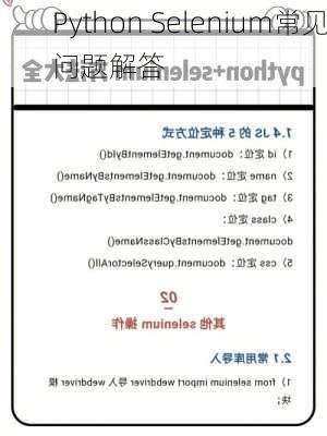 Python Selenium常见问题解答