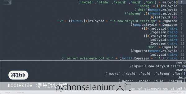 pythonselenium入门