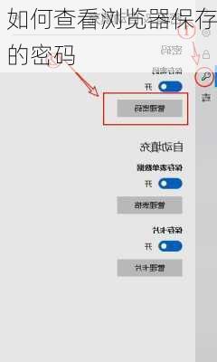 如何查看浏览器保存的密码