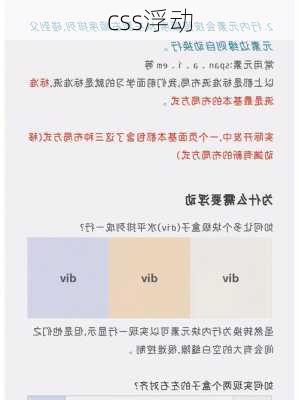 css浮动