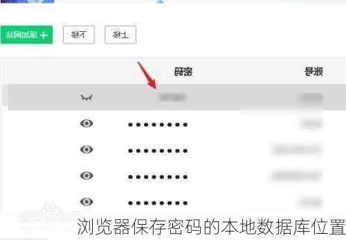 浏览器保存密码的本地数据库位置