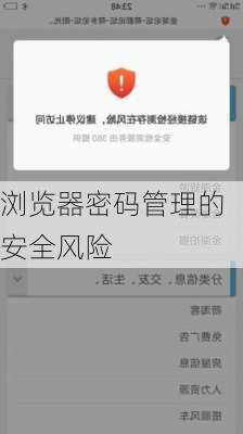 浏览器密码管理的安全风险