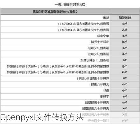Openpyxl文件转换方法
