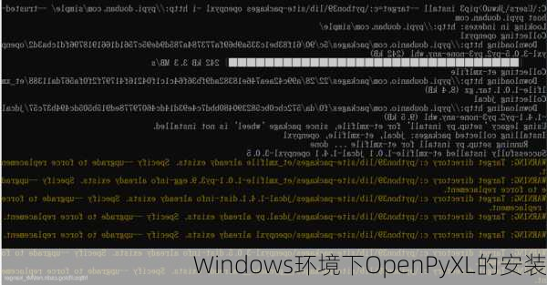 Windows环境下OpenPyXL的安装